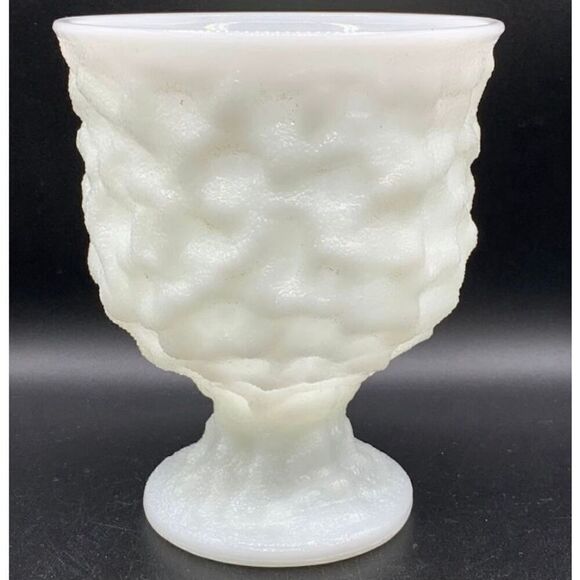 No Brand Other - E.O. Brody Co.milk glass vase planter pedestal bumpy Vintage 50Vintage  White Mi